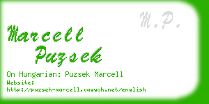 marcell puzsek business card